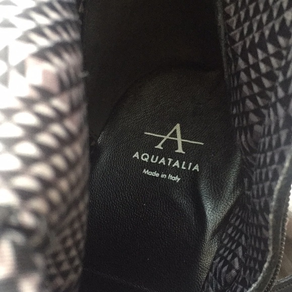 Aquatalia Calf Leather Black Booties Never Used - Picture 4 of 5